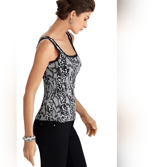 WHBM Snake Jacquard Corset Cami Size M - Picture 2 of 7